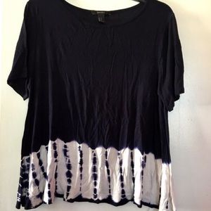 Forever 21 navy blue tie-dye shirt